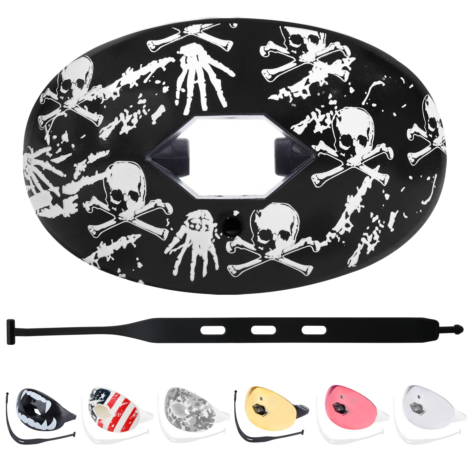 Breathable Mouth Guard with Strap for Youth and Adults
| Teeth and Lip Protector with Strap for Football
| Youth and Ad